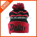 Wholesale winter hip hop custom acrylic hats beanie with top ball